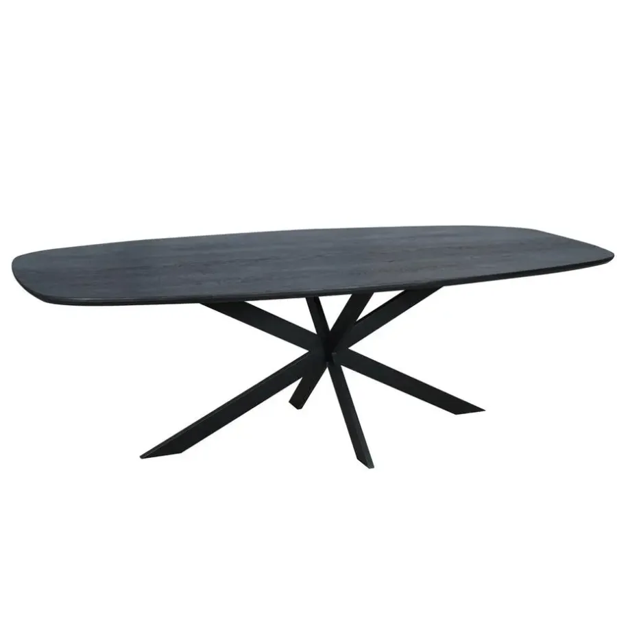 StarFurn Eettafel Zwart Hout - 200x100x76cm - Ferris