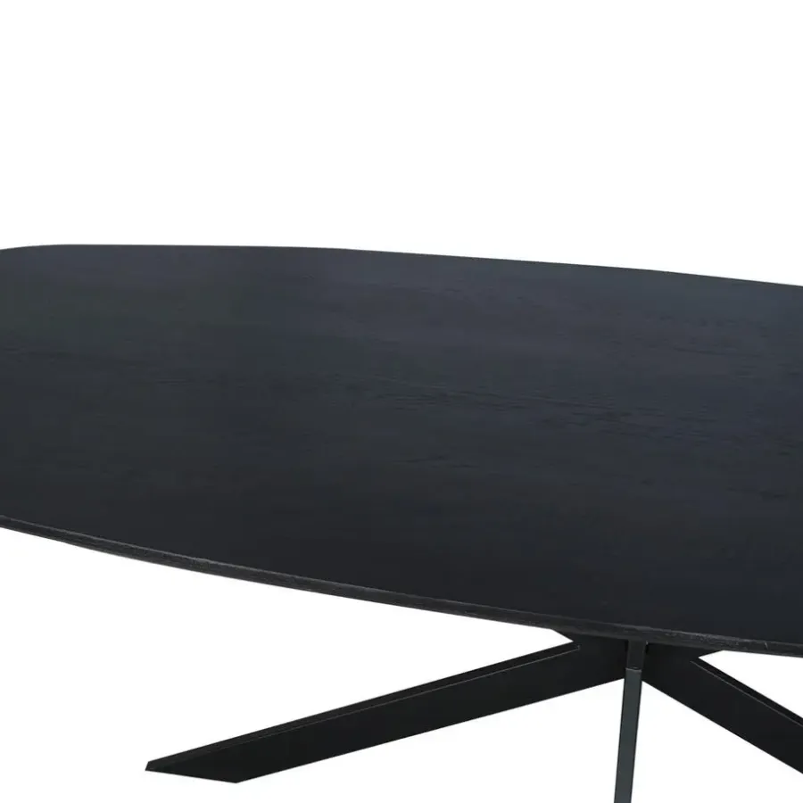 StarFurn Eettafel Zwart Hout - 200x100x76cm - Ferris