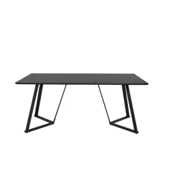 Industriële Eettafels|Rechthoekige Eettafels-Fjôrd Eettafel Zwart Hout - 180x90x75cm - Marina