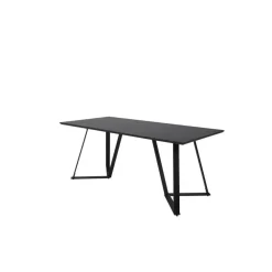 Industriële Eettafels|Rechthoekige Eettafels-Fjôrd Eettafel Zwart Hout - 180x90x75cm - Marina