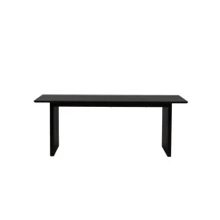 Fjôrd Eettafel Zwart Hout - 200x100x75cm - Vail