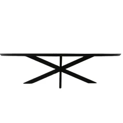 StarFurn Eettafel Zwart Hout/Metaal - 180x90x76cm - Brandy