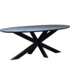 Giga Meubel Eettafel Zwart Mangohout - 200x100x78cm - Diamond