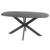 Giga Living Eettafel Zwart Marmerlook - 150x90x76cm - Deens Ovaal