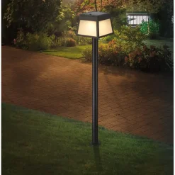 Prikspots-EGLO Altilia Solar Priklamp - LED - 106 cm - Zwart/Wit
