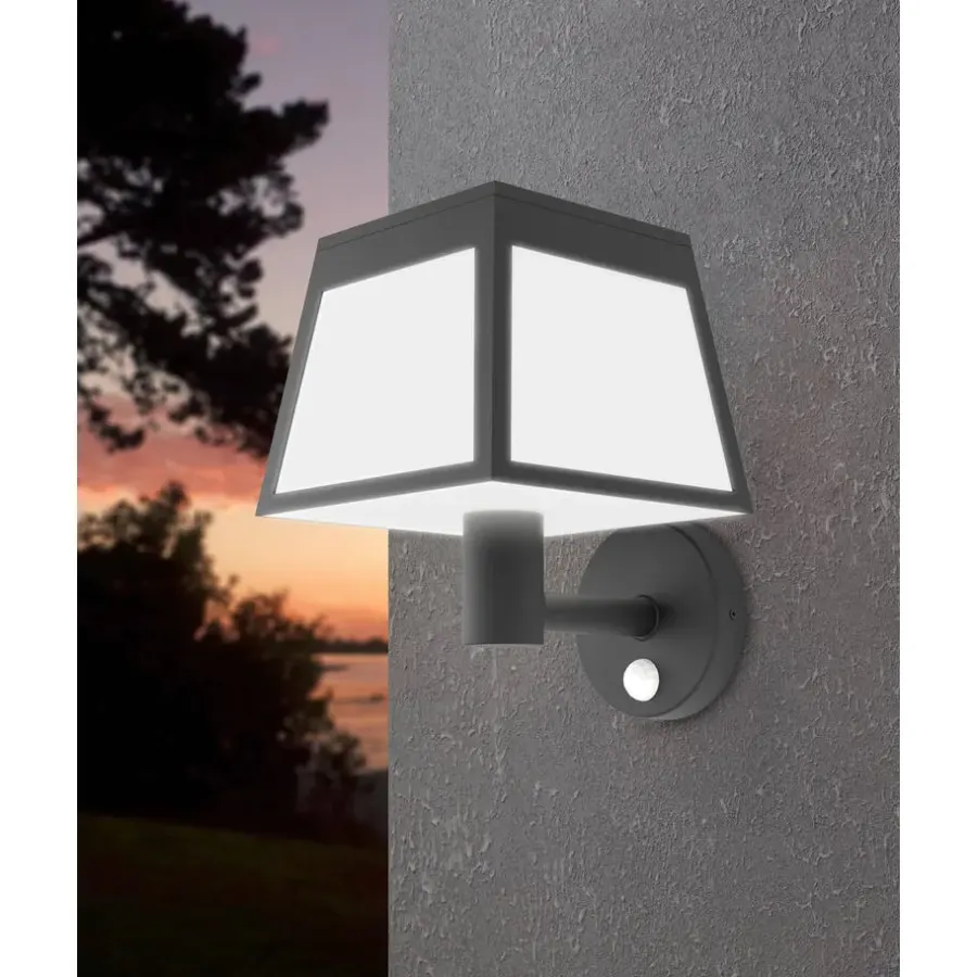 Wandlampen-EGLO Altilia Solar Wandlamp - LED - 20 cm - Zwart/Wit