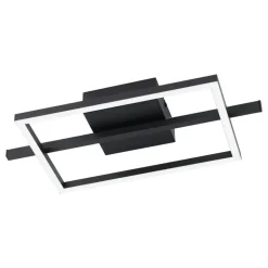 EGLO Amandolo Plafondlamp - LED - 40 cm - Zwart/Wit - Instelbaar RGB