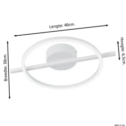 EGLO Amandolo Plafondlamp - LED - 40 cm - Wit - Instelbaar RGB