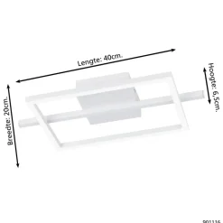 EGLO Amandolo Plafondlamp - LED - 40 cm - Wit - Instelbaar RGB