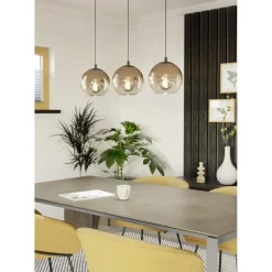 EGLO Ariscani 1 Hanglamp - E27 - 76,5 cm - Koperglas - Zwart
