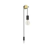 Wandlampen-EGLO Buddon Wandlamp - E27 - 5,5 cm - Bruin/Zwart