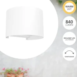 Wandlampen-EGLO Calpino 3 Wandlamp - LED - IP54 - Binnen/- Wit
