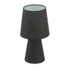 EGLO Carpara Tafellamp - E14 - H 34 cm - Textiel/Linnen - Wit/Bruin