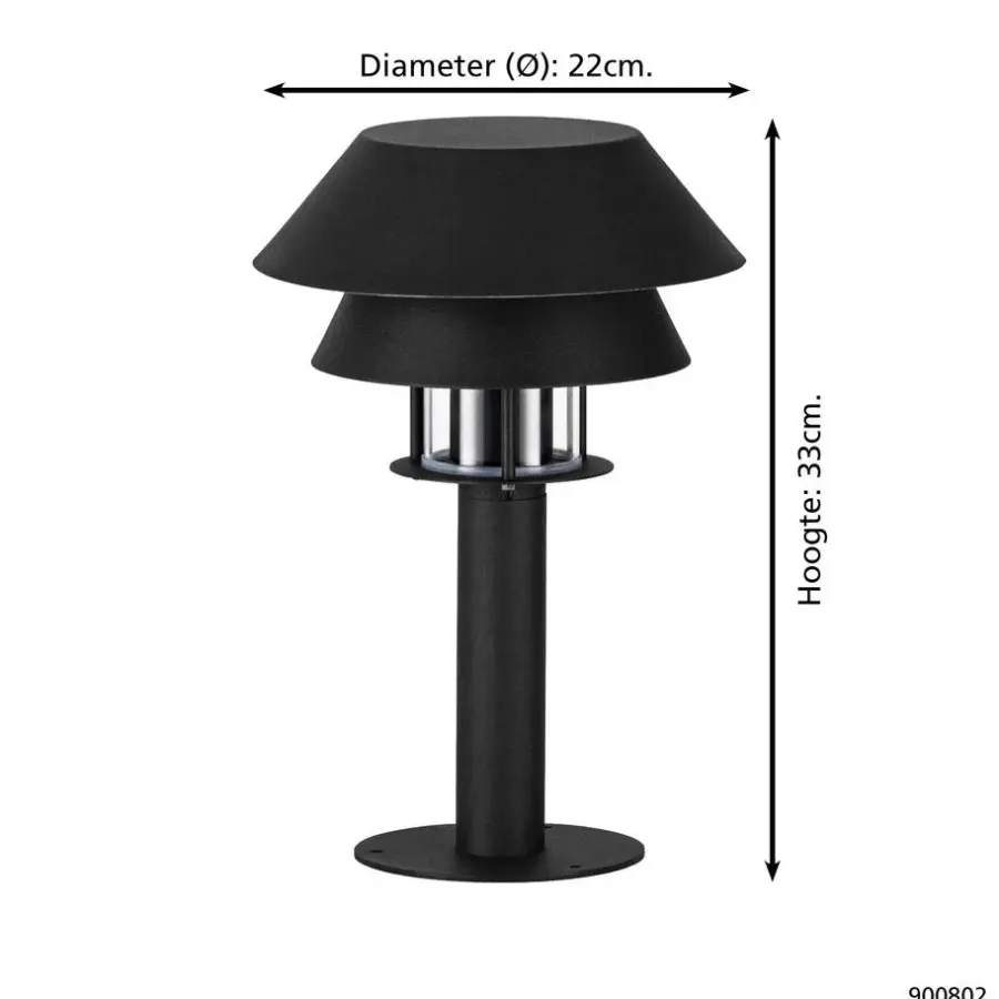 Buitenverlichting-EGLO CHIAPPERA Sokkelarmaturen - buitenverlichting - E27 - Zwart, wit