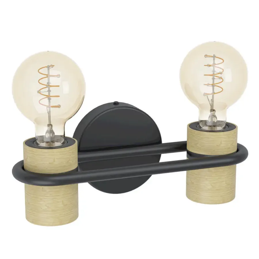 Wandlampen-EGLO Chieveley Wandlamp - E27 - 28.5 cm - Zwart