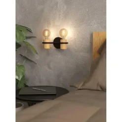 Wandlampen-EGLO Chieveley Wandlamp - E27 - 28.5 cm - Zwart