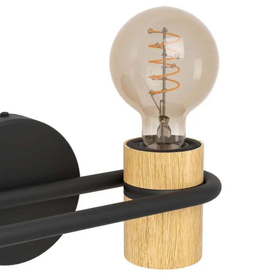 Wandlampen-EGLO Chieveley Wandlamp - E27 - 28.5 cm - Zwart
