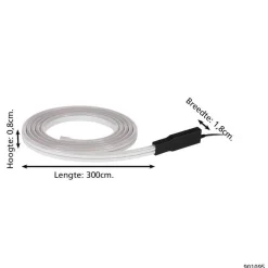 Lichtbronnen-EGLO connect.z Flatneon Z LED Strip - 300 cm - Wit