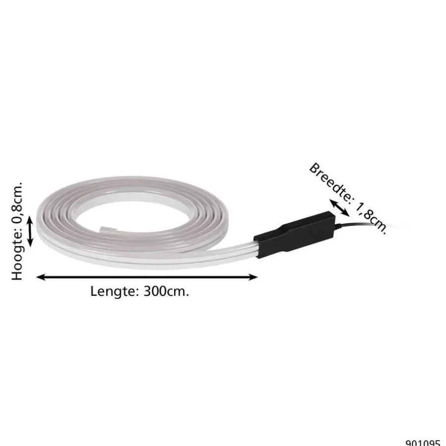 Lichtbronnen-EGLO connect.z Flatneon Z LED Strip - 300 cm - Wit