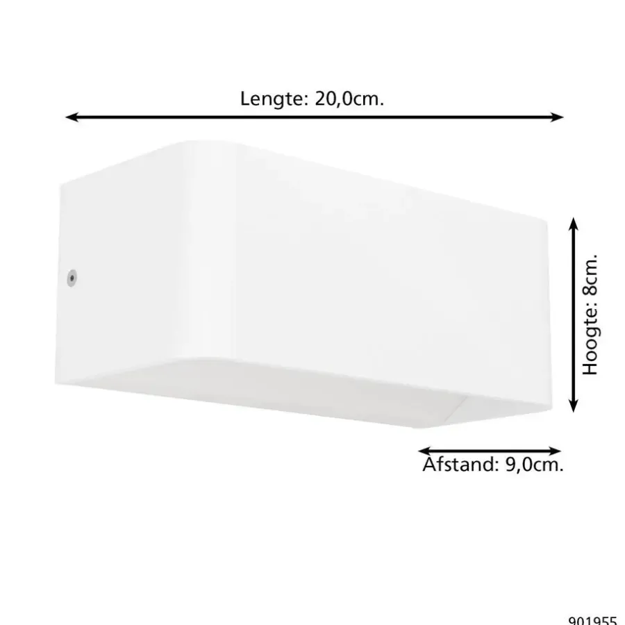 Wandlampen-EGLO connect.z Sania-Z Wandlamp - 20 cm - Wit - RGB - Zigbee