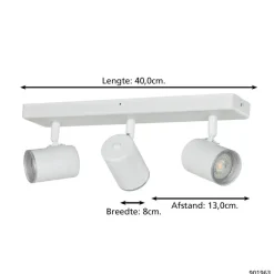 EGLO Consuma 1 Spot - GU10 - 40 cm - Wit