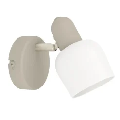 Spots-EGLO Corato Spot - E14 - 15.5 cm - Wit/Beige - Glas