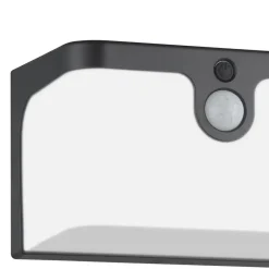 EGLO Croara Solar Wandlamp - LED - 15 cm - Antraciet/Wit