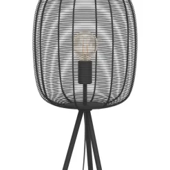 Staande Lampen-EGLO Derwen Vloerlamp - E27 - Metaal - Zwart