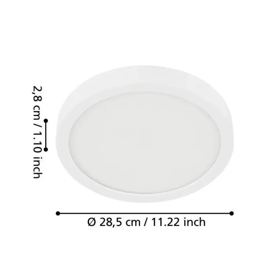 EGLO Fueva 5 Plafonnière - LED - 28.5 cm - Wit