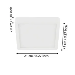 EGLO Fueva 5 Plafonnière - LED - 21 cm - Wit