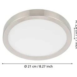 Plafondlampen-EGLO Fueva 5 Plafonnière - LED - 21 cm - Nikkelmat