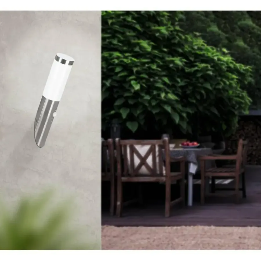 Wandlampen-EGLO Helsinki Wandlamp - E27 - 7.5 cm - RVS