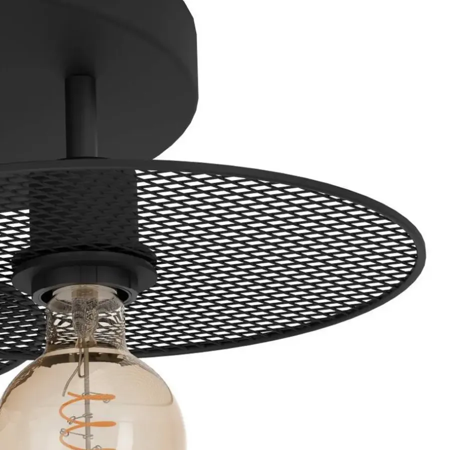 EGLO Ikeston Plafondlamp - E27 - Ø 53 cm - Zwart - Staal