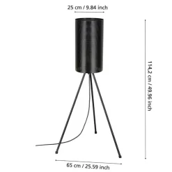 Staande Lampen-EGLO Ladunara Staande lamp - E27 - Ø 57 cm - Zwart