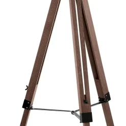 Staande Lampen-EGLO Lantada Vloerlamp - E27 - 143 cm - Noten/Taupe
