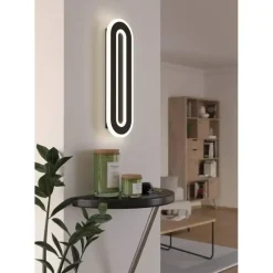 Wandlampen-EGLO Macchioni Wandlamp - LED - Kunststof - Zwart/Wit