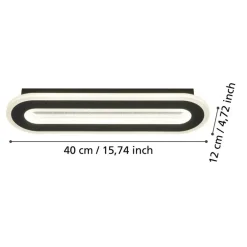 Wandlampen-EGLO Macchioni Wandlamp - LED - Kunststof - Zwart/Wit