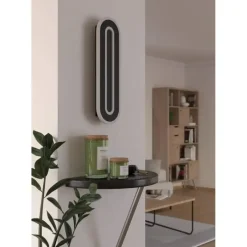 Wandlampen-EGLO Macchioni Wandlamp - LED - Kunststof - Zwart/Wit