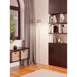 Staande Lampen-EGLO Mannera-L Staande lamp - USB-C - H 140 cm - Grijs