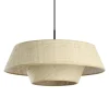 EGLO Marford Hanglamp - E27 - Ø 50 cm - Zwart/Natuur/Raffia