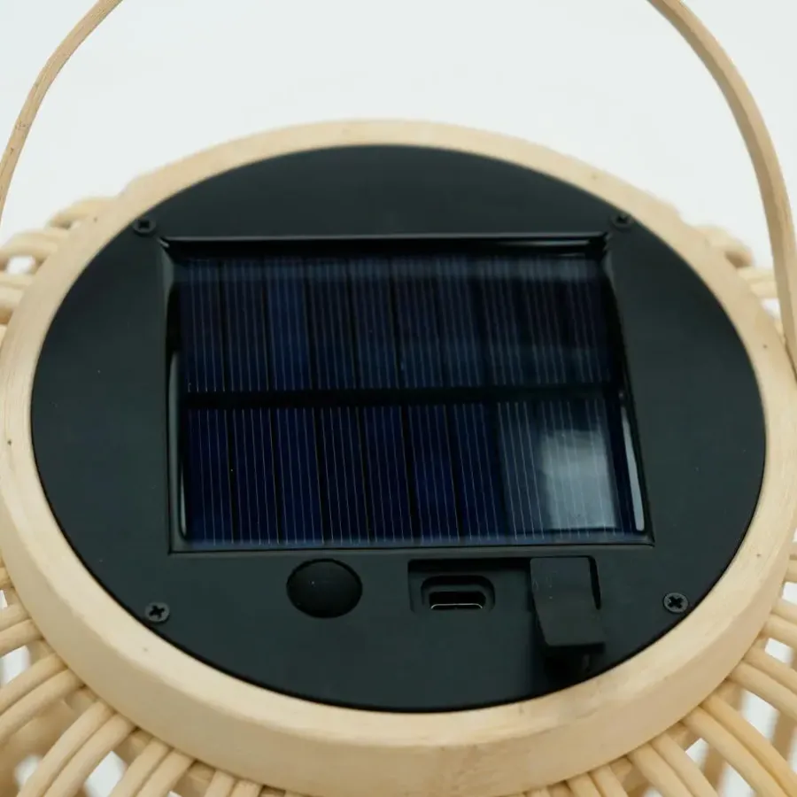 Tafellampen-EGLO Marliano Solar Tafellamp - 24 cm - Bruin/Zwart/Wit