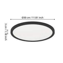 EGLO Minerario Plafonnière - LED - Kunststof - Zwart/Wit