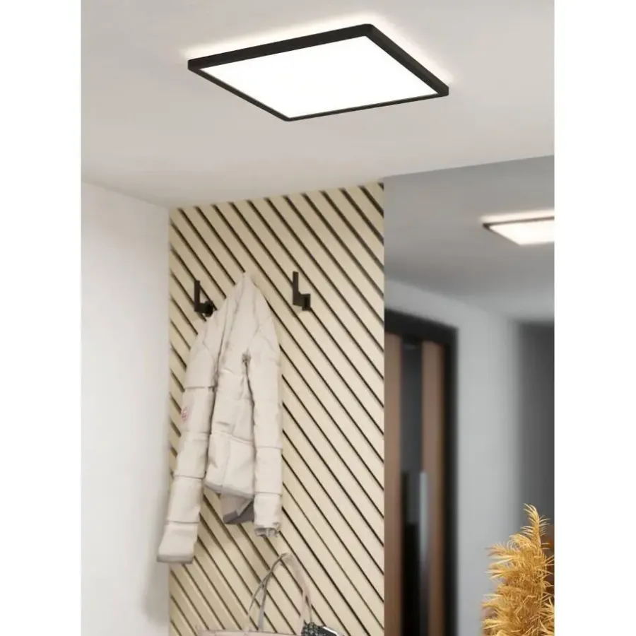 EGLO Minerario Plafonnière - LED - Kunststof - Zwart/Wit