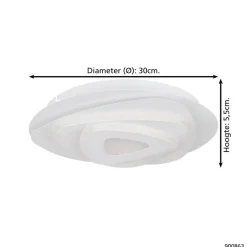 Plafondlampen-EGLO Palagiano Plafondlamp - LED - Ø 30 cm - Wit