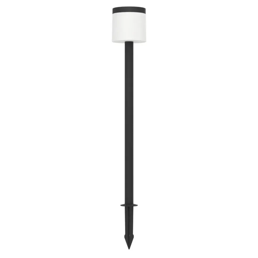 Buitenverlichting|Prikspots-EGLO Pantete Solar Priklamp - LED - 115 cm - Zwart/Wit