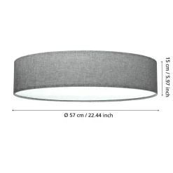 Plafondlampen-EGLO Pasteri Plafonnière - 57 cm - Wit