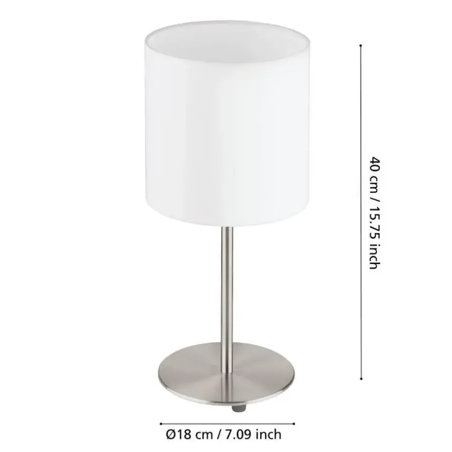 EGLO Pasteri Tafellamp - E27 - 18 cm - Nikkelmat