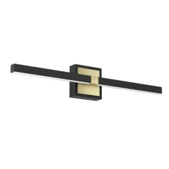 Wandlampen-EGLO Peguera Wandlamp - LED - 60 cm - Zwart/Goud - Spiegellamp