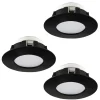 Spots-EGLO Pineda Inbouwlamp - LED - Ø 16.5 cm - Zwart
