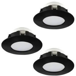 Spots-EGLO Pineda Inbouwlamp - LED - Ø 16.5 cm - Zwart
